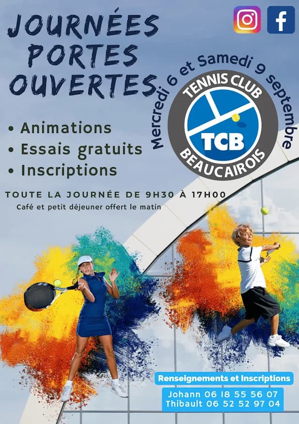 Animation tennis lors des journées portes ouvertes
