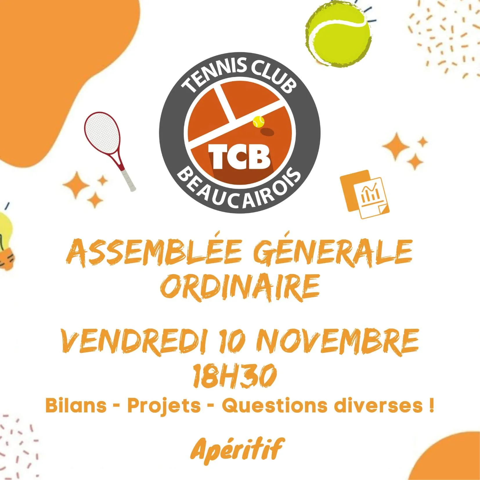 Assemblée générale 2023 du Tennis Club Beaucairois