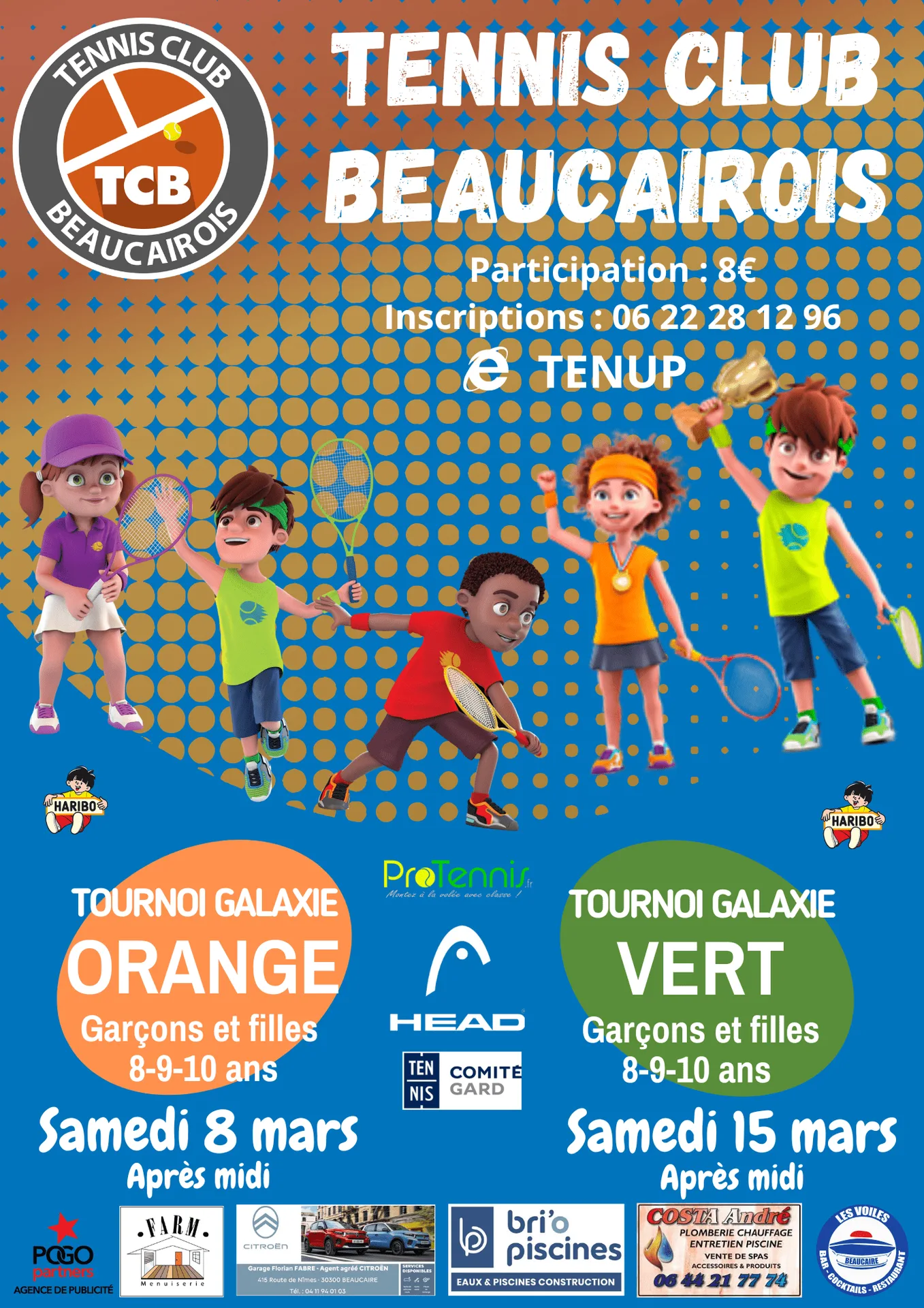 Affiche du tournoi Galaxie orange garçons et filles